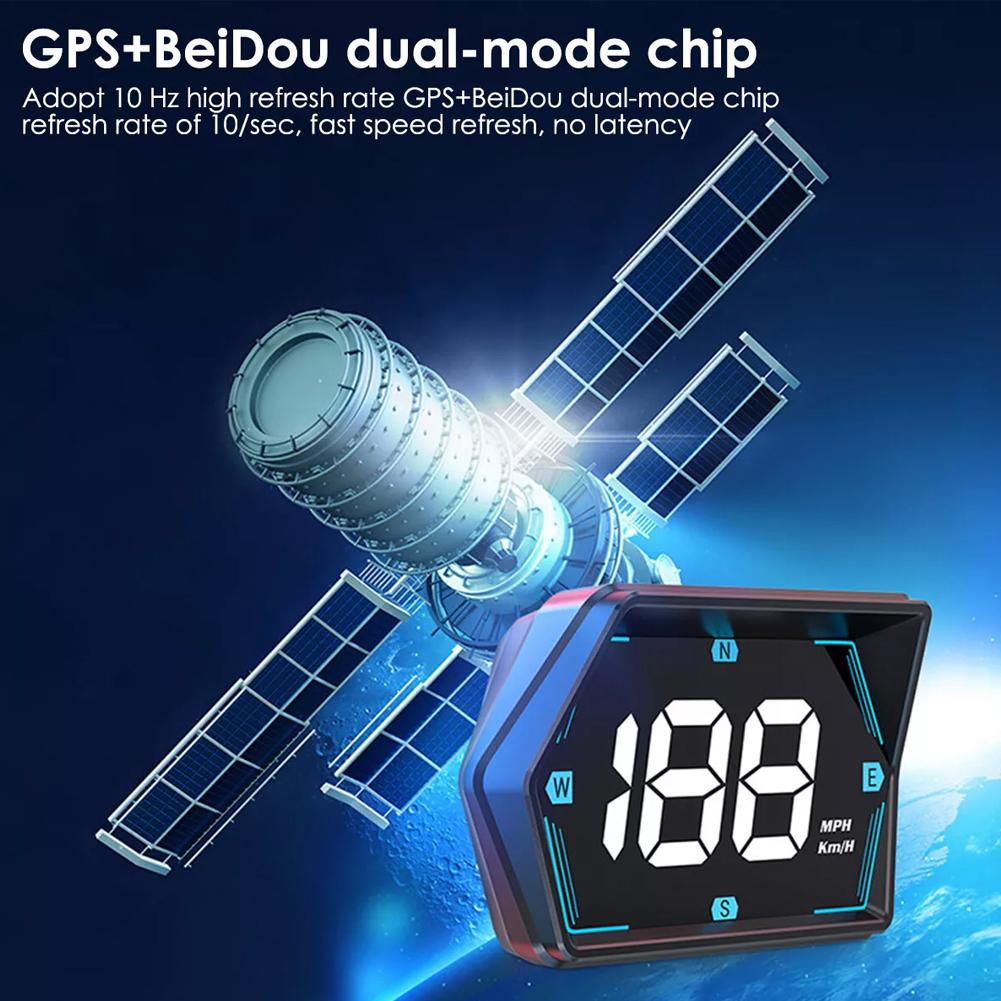 Vitezometru Digital GPS Auto HUD Viteză MPH KMH Afișaj LED HD Busolă Afișaj KMH MPH Alarmă Depășire Viteză Vitezometru Odometru