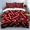 Candy Cane Snowflake Bedding Bedding Duvet Cover Set Duvet Cover Pillowcases (1 * Duvet Cover 2 * Pillowcases, Without Duvet Insert)
