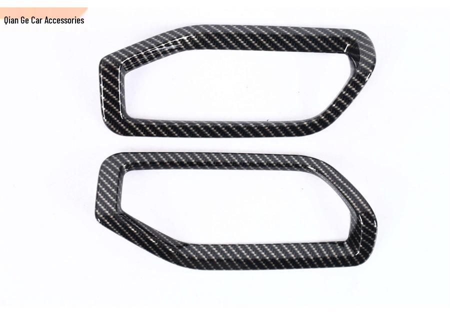 Nio 24 Model L60 Carbon Fiber Grain Interior Accessories: Gear Shift Frame, Lift Switch, Steering Wheel.