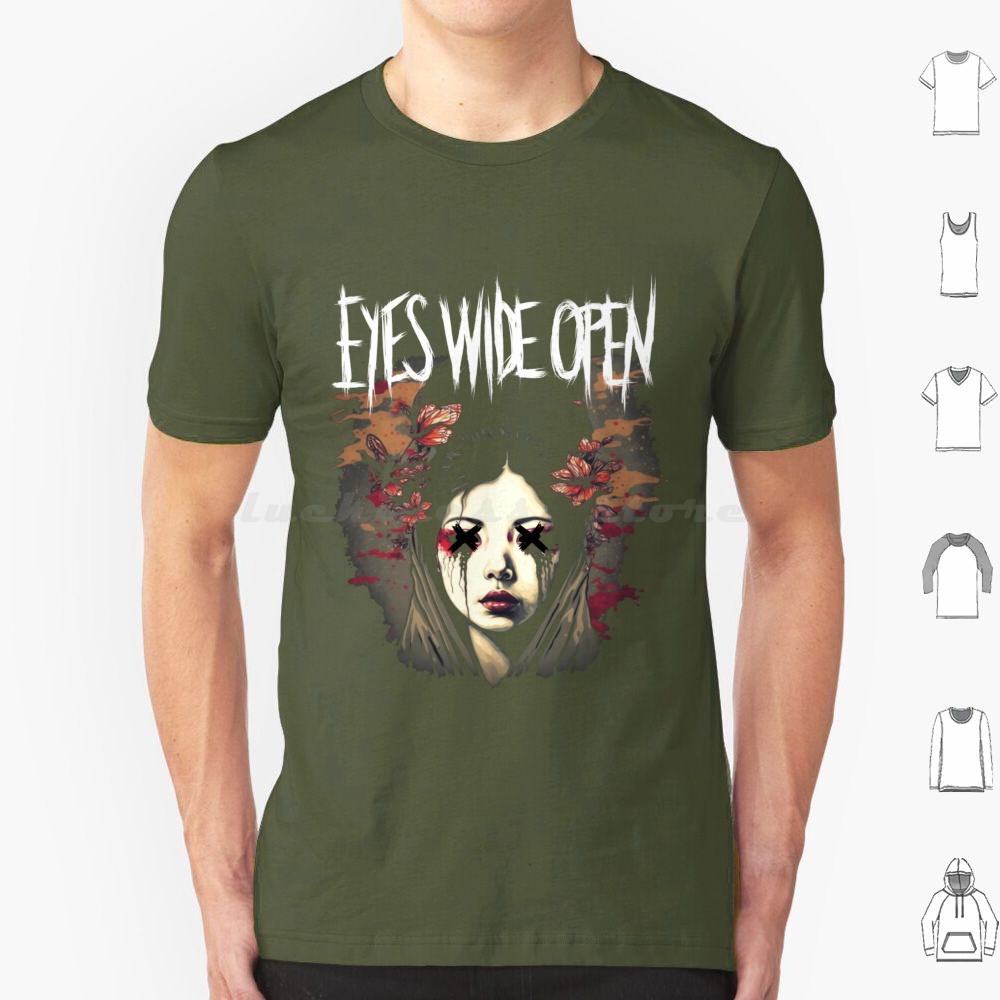 Metal Fan Art Eyes Wide Open T Shirt Big Size 100 Cotton Metal Bandshirt Eyeswideopen Deathmetal Bands Rockbands
