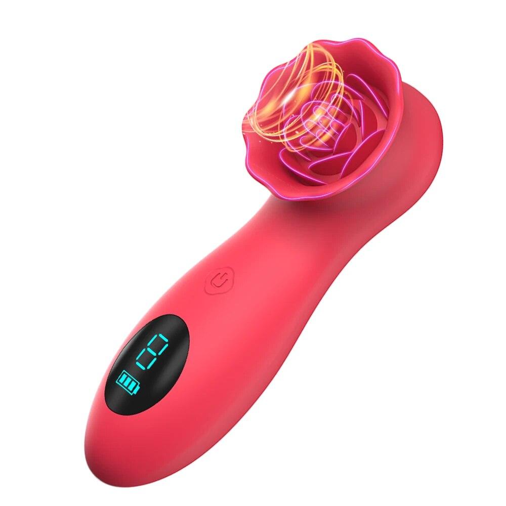 Rose Vibrator für Frauen Nippel Vagina Klitoris Stimulator G-Punkt Vibrationsmassagegerät Weiblicher Masturbator Sexspielzeug für Erwachsenenbedarf