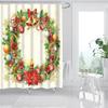 Merry Christmas Shower Curtains New Year Santa Bathroom Decor Bath Curtain Cartoon Snowman Elk Bath Bathroom Curtains