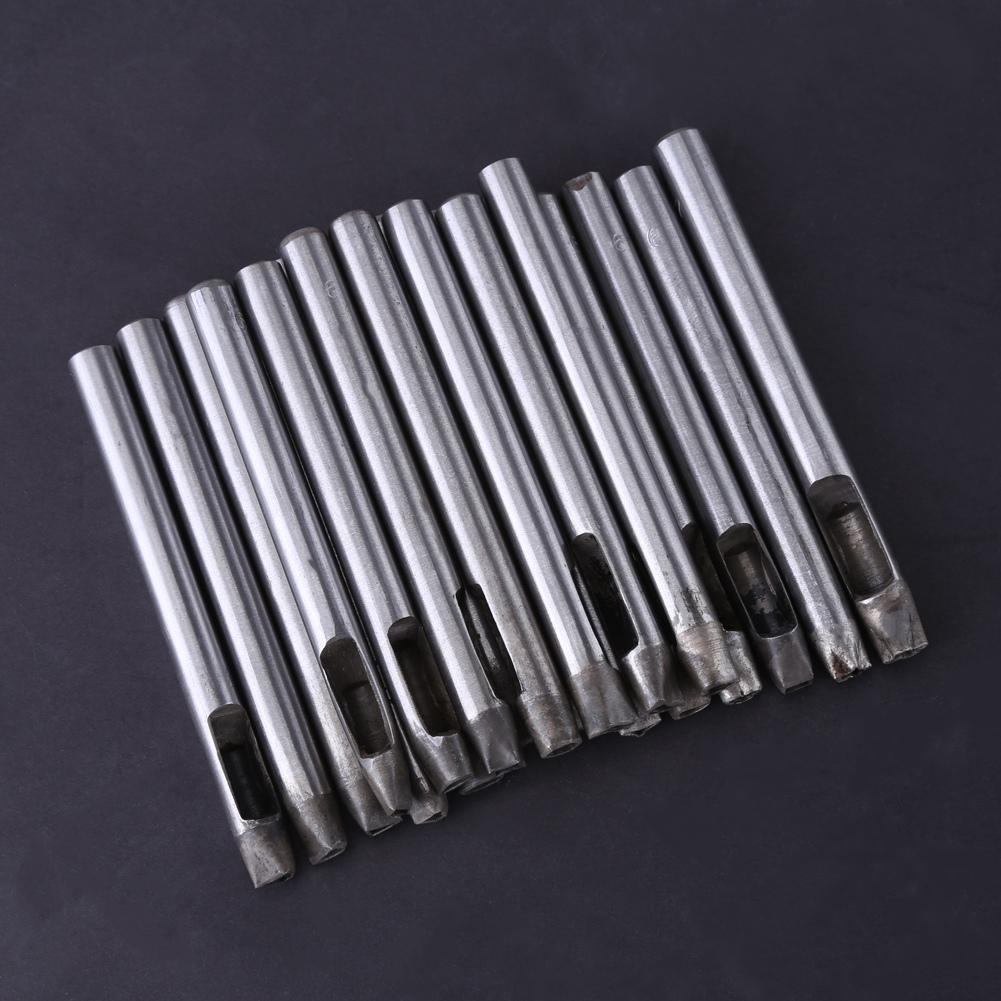 20 Stück Set Lederhandwerk 6mm Kohlenstoffstahl Blumenstanze Lochwerkzeug für Geldbörse Gürtel Dekoration