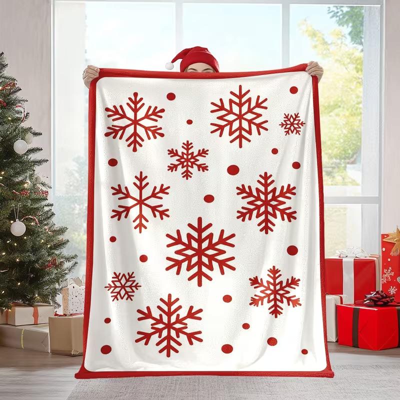 Blanket Throw Merry Christmas Cute Snowman Tree Pattern Cozy Sofa Bed Blankets Winter Holiday Party Decor Xmas Blanket