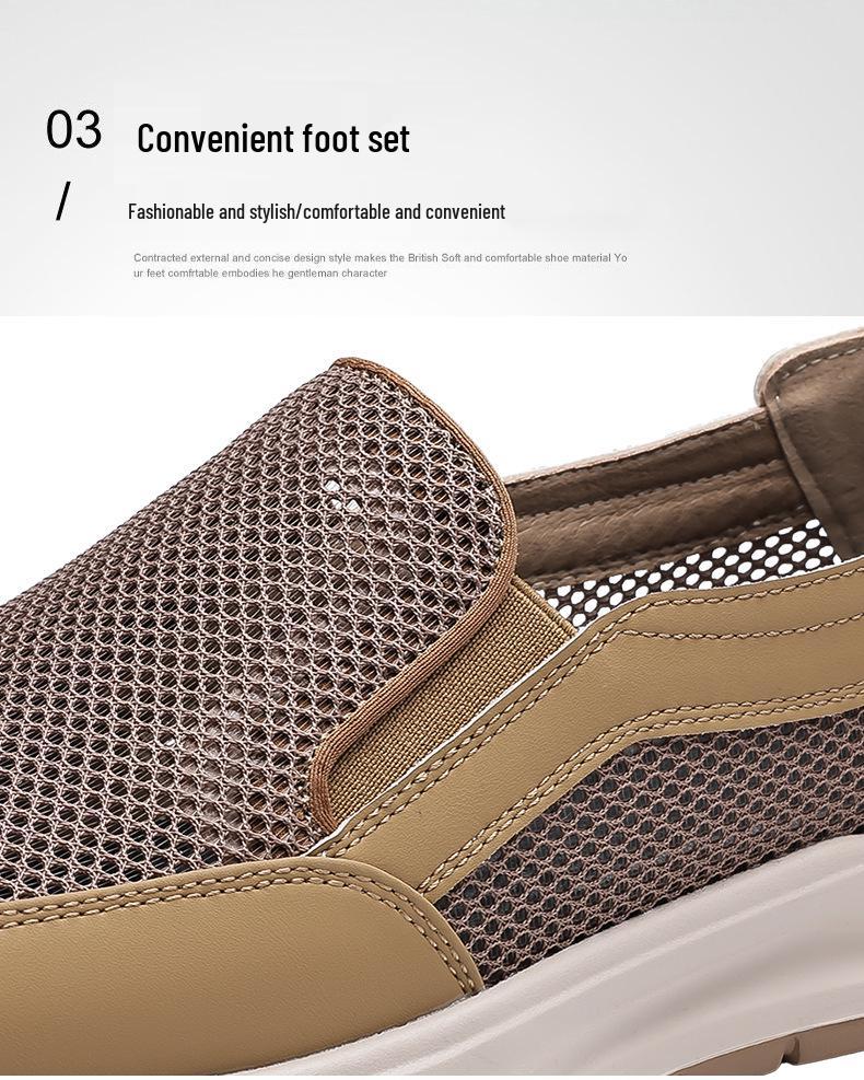 2026 Summer Mesh Men's Breathable Slip-on Casual Walking Shoes - Lightweight, Soft Sole, Lazy Design