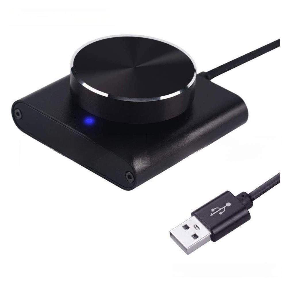

USB Регулятор гучності Контролер мультимедійного динаміка з ручкою чорний