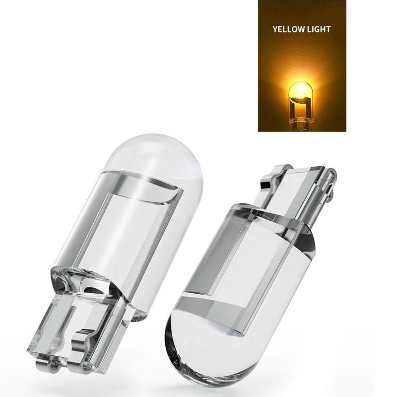 

10 ШТ. T10 194 168 W5W Клин Светодиодная Яркий Свет COB 6000K Белый Лампа Номерного Знака Плафон 12В Для Автомобиля Авто Аксессуары для Интерьера 10Pcs жёлтый