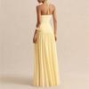 Elegant Solid Color Pleated French Style Sleeveless Maxi Dress High Waist Fit 2026 Womens Casual