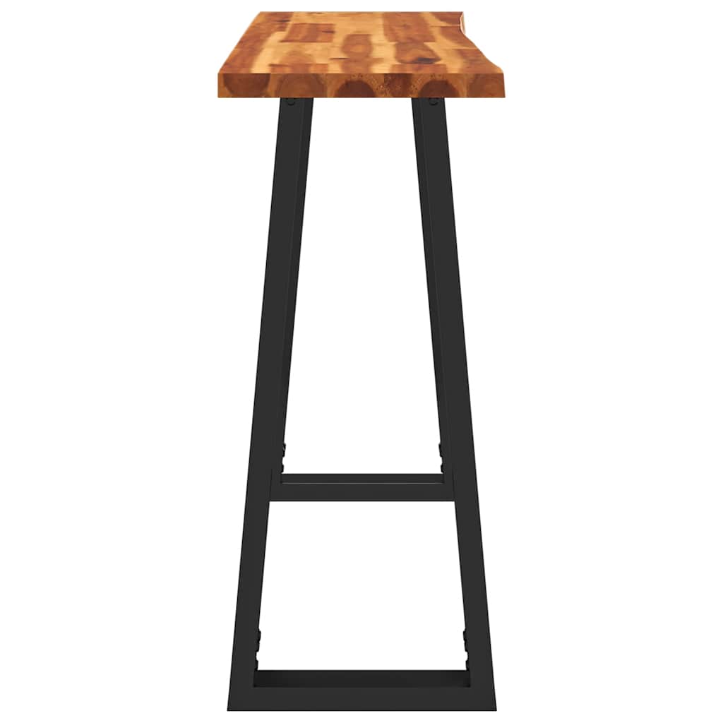 Console Table with Live Edge 110 x 35 x 80 cm Solid Acacia Wood