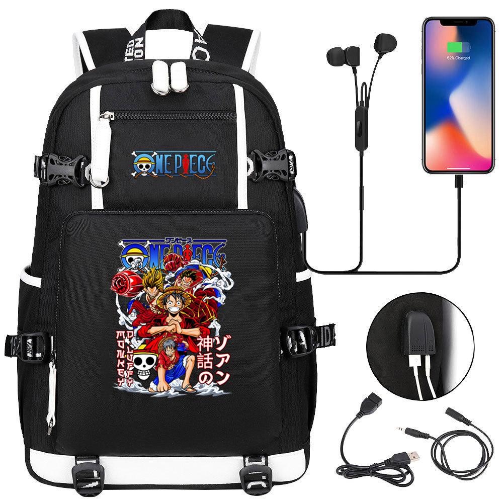 One Piece King Fashion Backpack Personalized Printing Youth Leisure Travel Cross-border Multifunctional Large Capacity Student School Bag