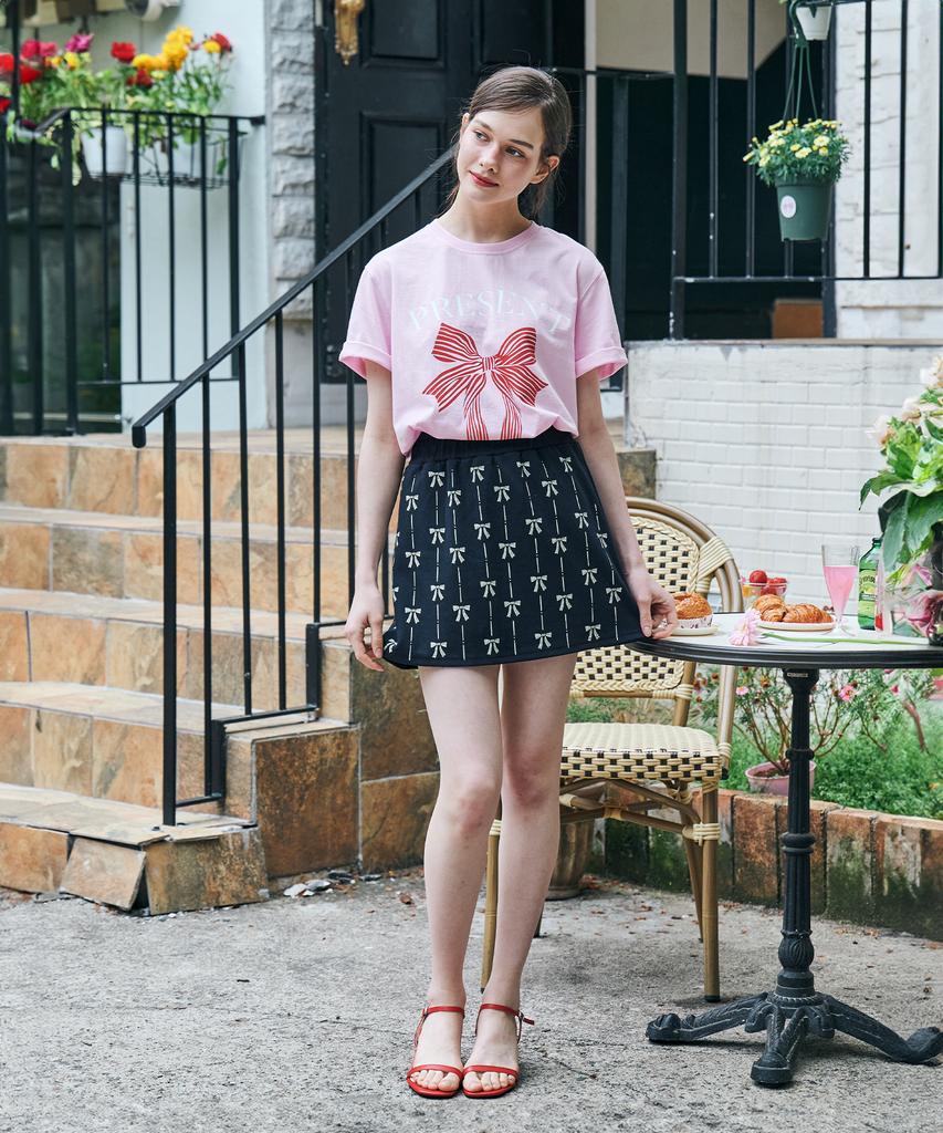 Metapeo Met Gift Printed Short Sleeve T-Shirt Pink