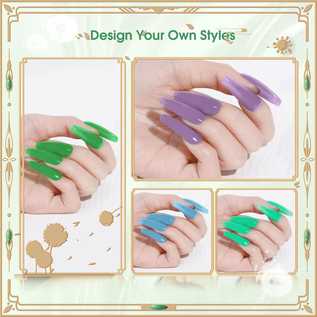 Rosalind 10PCS Gel Nail Polish Set 6ml Pure Color Gel Nail Polish Top Coat UV LED Light Nail Sup.