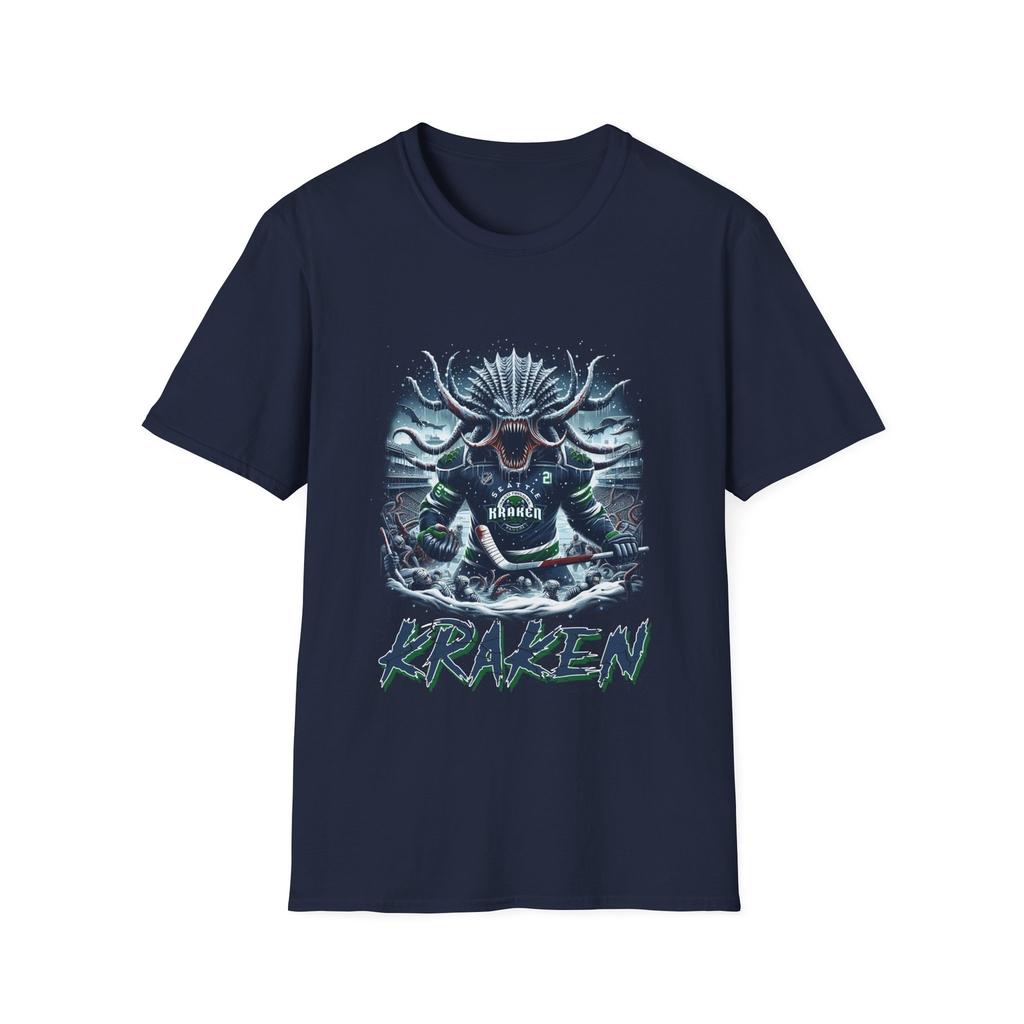 Unleash the Depths - Seattle Kraken Horror Mashup T-Shirt