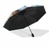 1pc running horses on the beach Umbrella with Plastic Handle,Suitable for All Seasons Home Travel Outdoor UmbrellaDD1632