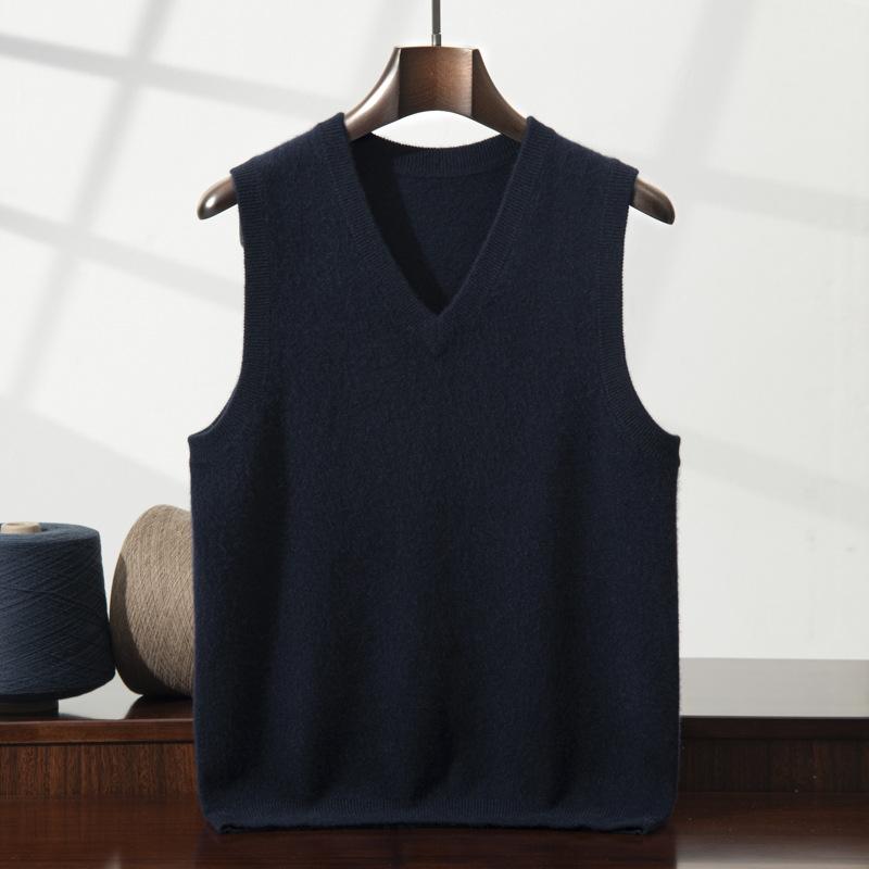 V-neck cashmere vest cashmere shirt pullover knitted sleeveless vest skin-friendly and warm sweater vest versatile