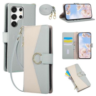 Phone Case for Samsung S26 Ultra S25 Edge S24 S21 FE S23 S22 Plus A57 A37 A17 A07 Crossbody Cards Holder Leather Wallet Cover