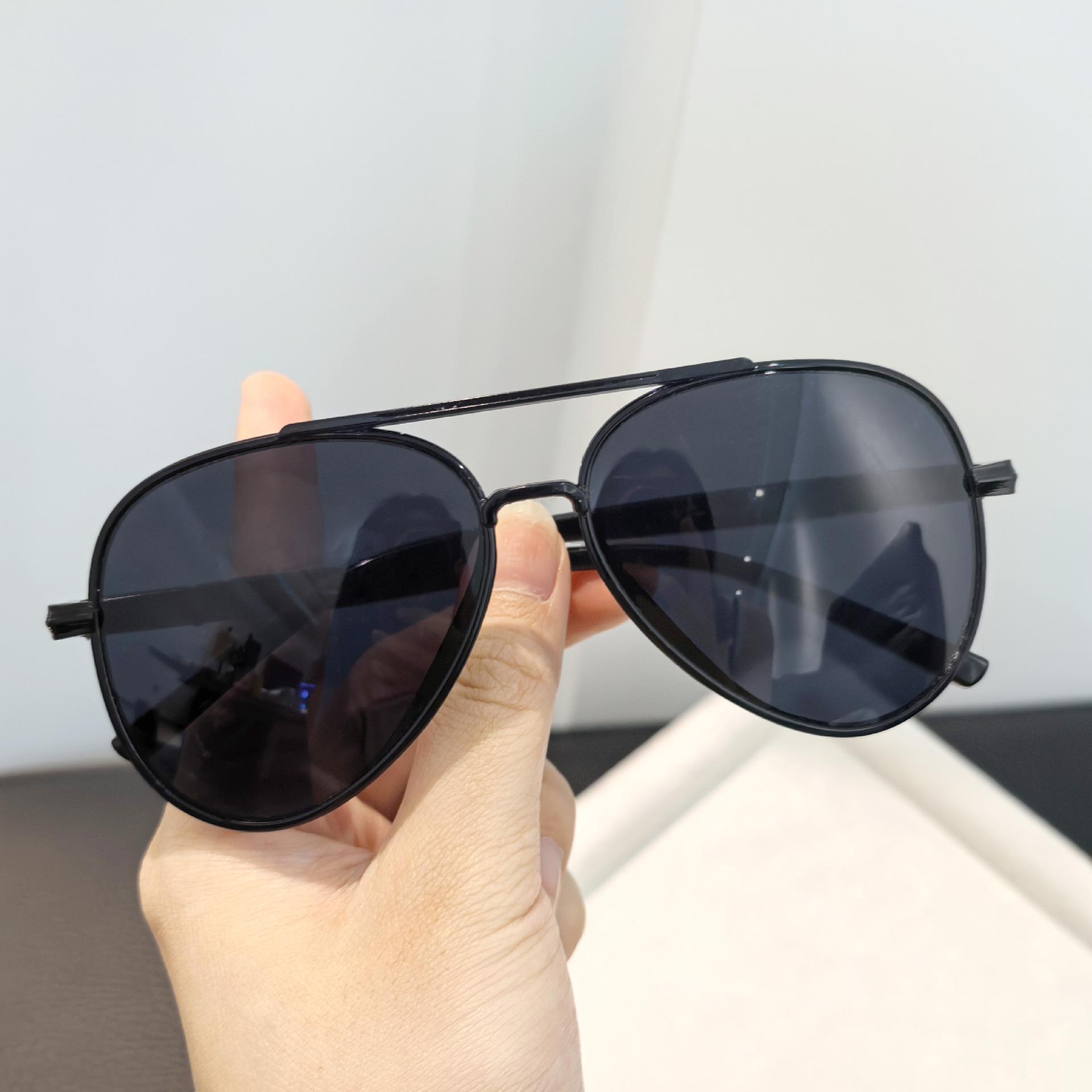 Unisex Large Frame Frog Sunglasses - Sun Protection & Driving Glasses чёрный