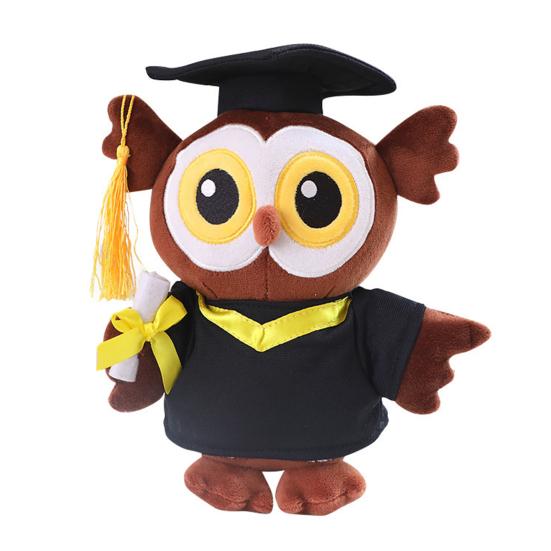 Graduation Owl Bear Doll Cute Plush Class of 2025 Gift for Her