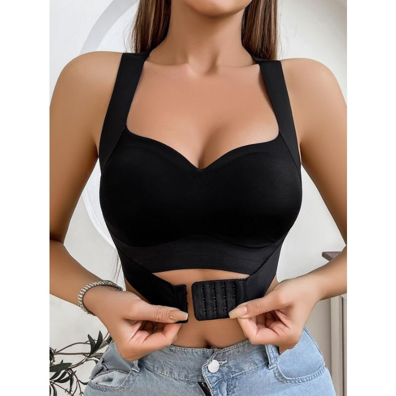 Front Buckle No Underwire Push Up Plus Size Shaping Seamless Bra For Women
