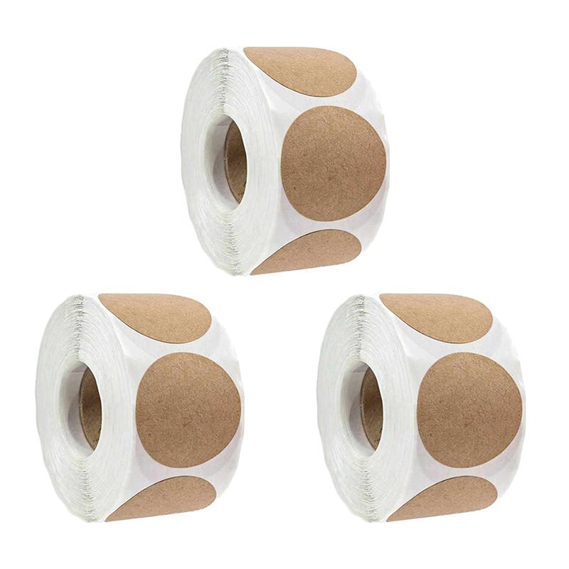 500 Buc/Rola Hârtie Etichetă Autoadezivă Kraft Rotundă Articole DIY Clasificare Autocolante cu Nume Etichete Personalizate Autocolante
