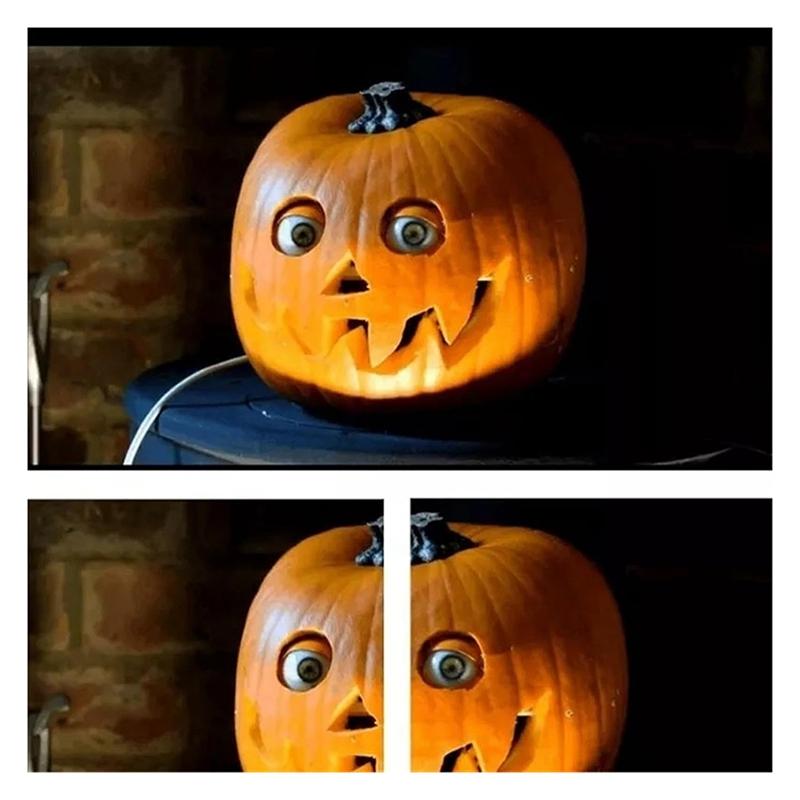 Scary Halloween Pumpkin With Moving Eyes, Pumpkin Decorations,Halloween Artificial Pumpkins Decoration A Durable Easy To Use