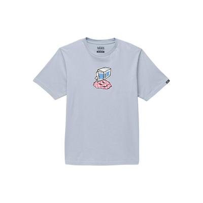 Patterned Pullover Round Neck Short Sleeve T-Shirt Kids Tops Gray Blue VN000GEXDSB