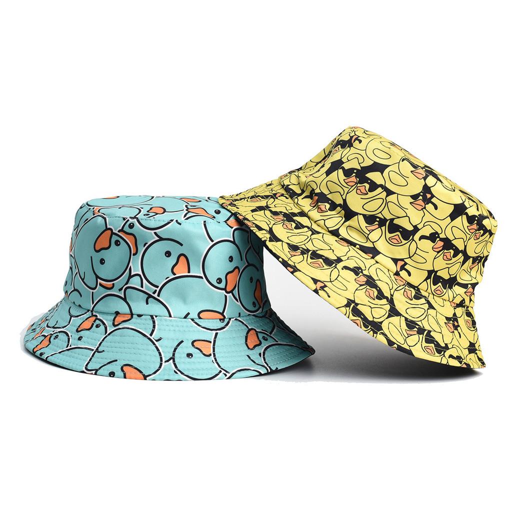 2024 Sommer Wende-Kühl-Entenmuster Outdoor-Sonnenhut Für Männer Und Frauen