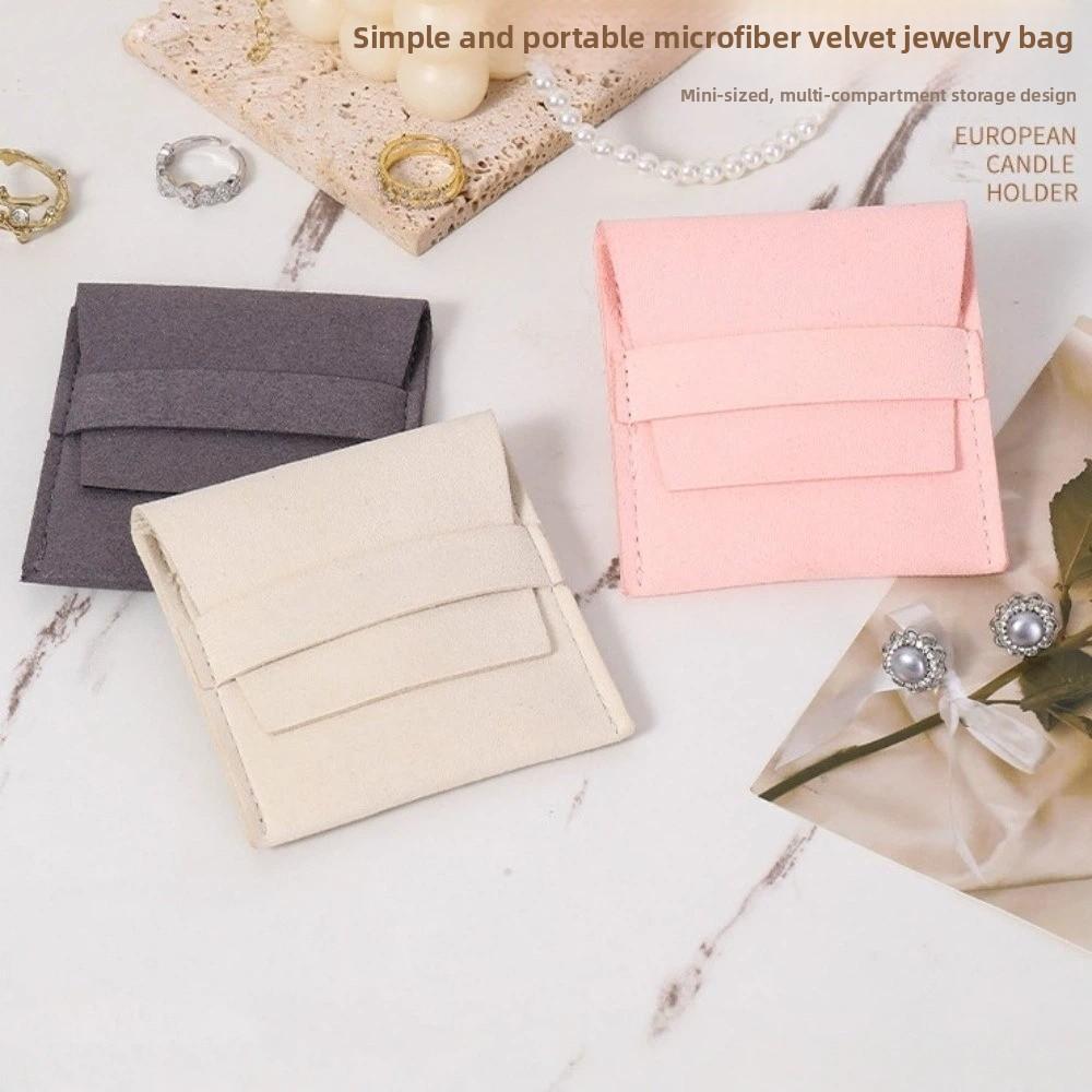 Foldable Mini Jewelry Display Bag Small Earrings Organizer Necklace Ring Packing Bag Women