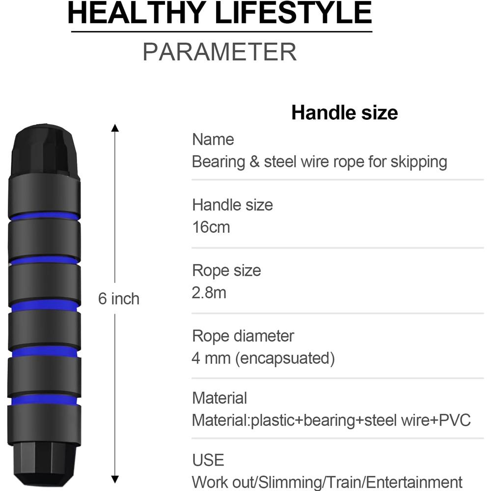 Rapid Speed Jump Rope Adjustable Size Skipping Rope Fitness Training Gym Workout Exercise Home Sport Equipment