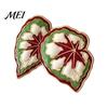Buntes Blatt Abzeichen Legierung Brosche, Emaille Design Anstecknadel, Pflanzenliebhaber mit glatten Linien Monstera Deliciosa Brosche Helle Farbe, Frischer Stil
