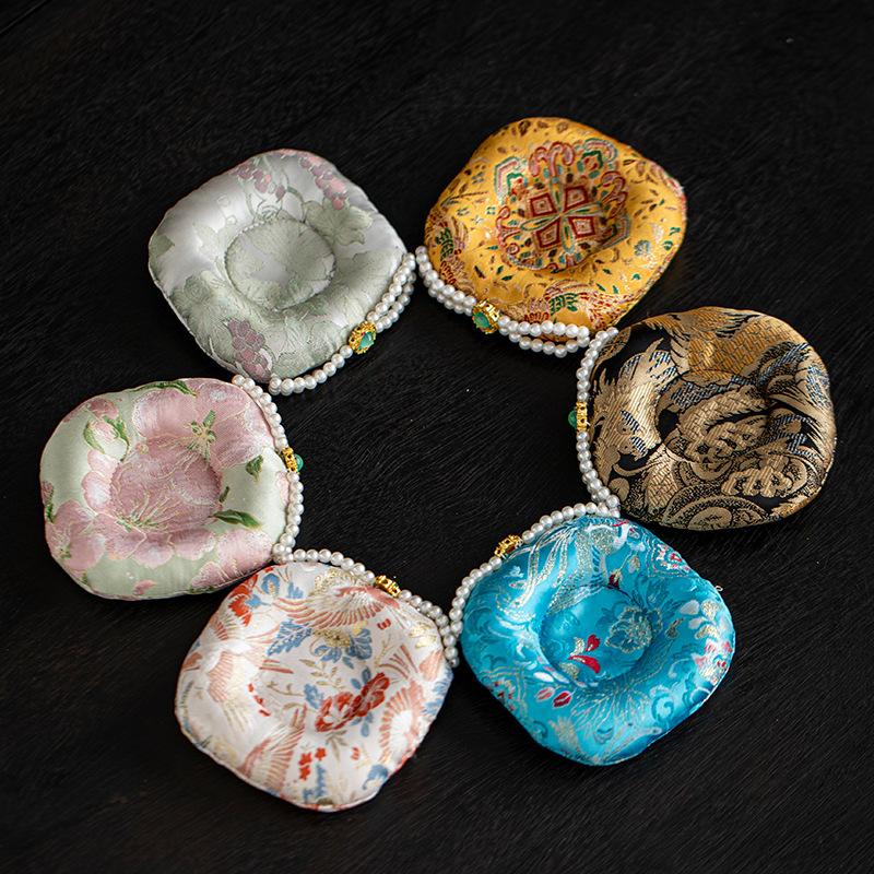 Chinese Style Fabric Coaster Set Heat Resistant Teapot Pad for Kung Fu Tea Ceremony