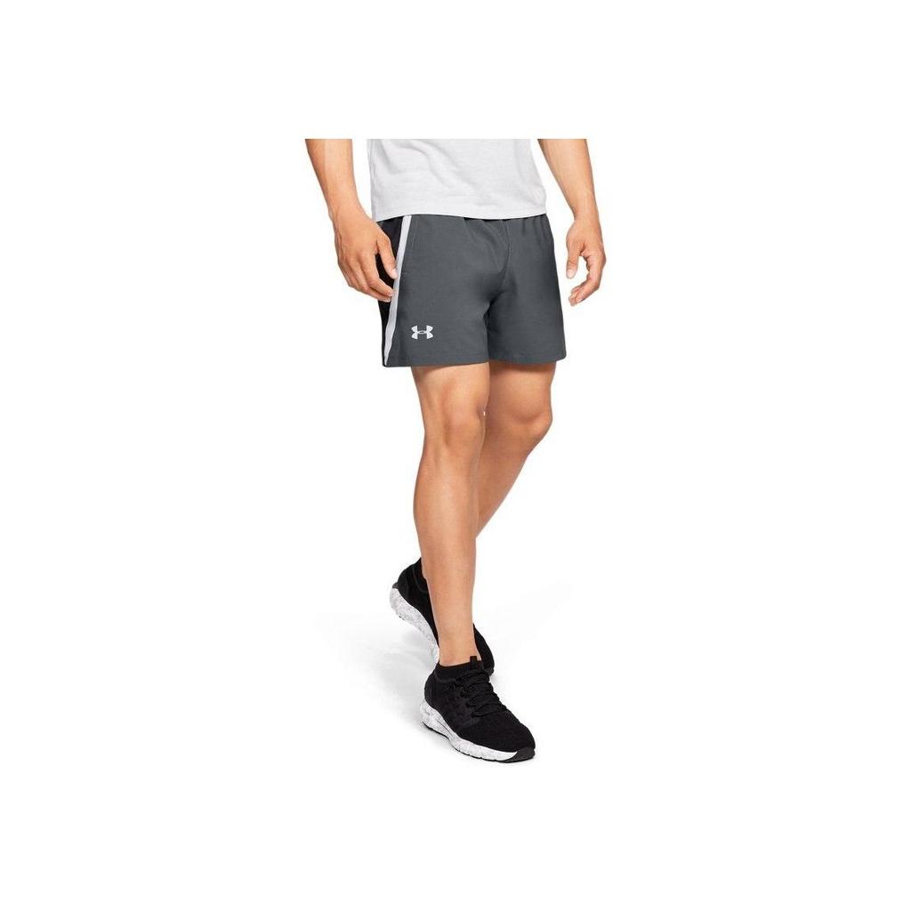 Under Armour Running Shorts Men Bottoms Peach Grey 1326571-012