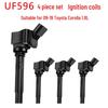 4-Piece Ignition Coil Set UF596 UF619 for 09-19 Toyota Corolla 1.8L L4