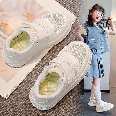 Schüler Schul Weiße Schuhe Trendige Klettverschluss Kinder Freizeitschuhe Mesh Atmungsaktiv 2025 Neu Kinder Flache Schuhe Weich Bequem