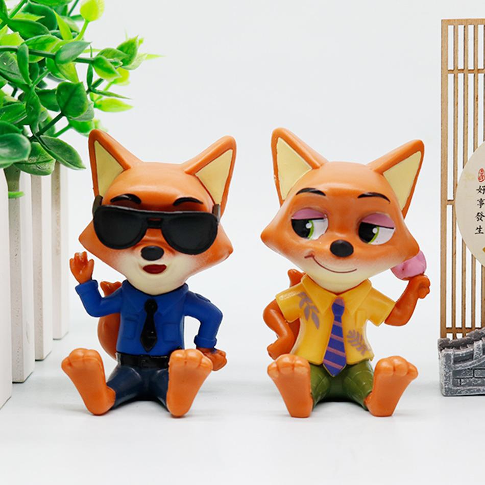 6pcs/set In Stock High Quality Zoo Judy Nick Seated Mayor Figurine Anime Toy Model Collection Kids Birthday Gifts Fans Kid Friendly Entertaining Fun 2