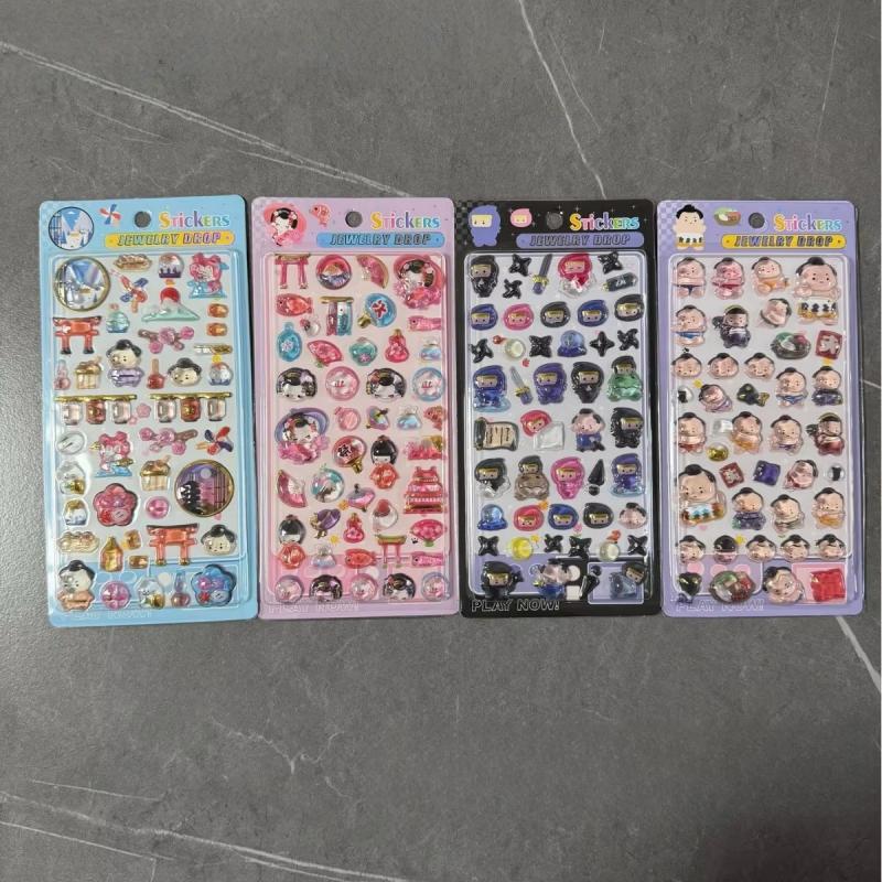 Neue 40 Stück Japanischer Baymax Tamagotchi Kawaii Q-Version 3D Kristall Relief Solide Geprägte Aufkleber DIY Handyhülle Dekoration Kinderspielzeug