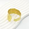 Bracelet Ouvert Style Européen en Feuille d'Étain Réglable - Design Unique & Personnalisé