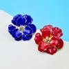 New Beautiful Large Flower Brooches For Women Enamel Fashion Jewelry 2 Colors Available