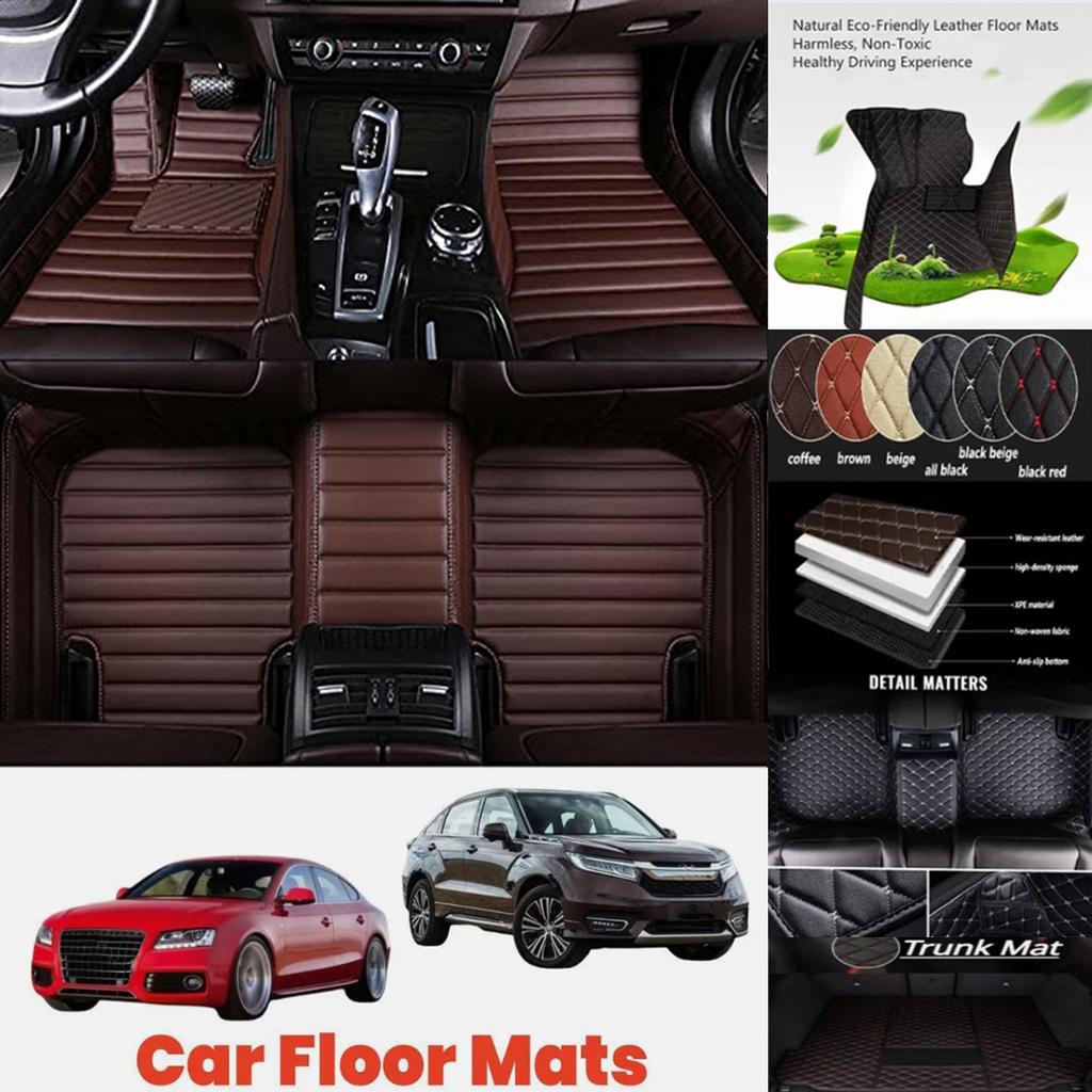 5D leather waterproof Custom Car Floor Mats For Toyota Land Cruiser Prado Auto Carpets Foot Coche Accessorie liners