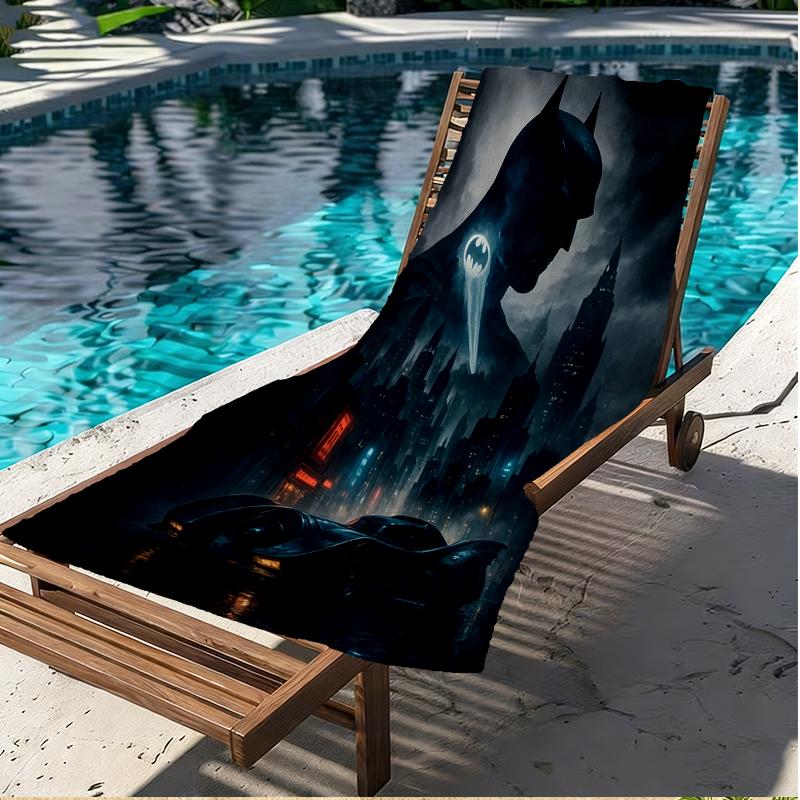 Toalha de Praia com Estampa do Batman, Toalha de Praia Versátil Leve Absorvente para Piscina Surf Yoga Banheiro, Perfeita para Presente de Aniversário Feriado