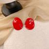 European and American Style Irregular Exaggerated Oval Large Earrings, Trendy and Fashionable Light Luxury Earrings, Holiday Gift