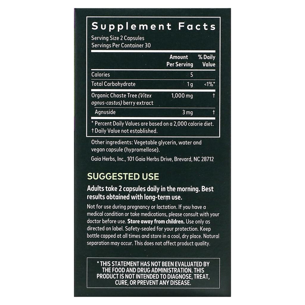 Vitex Berry For Women, Liquid Phyto-Caps Veggie Caps 60 Tablets