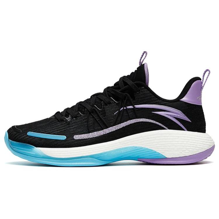 New Anta Skyline Team Cushioning Anti Slip And Wear Resistant Low Top Team Performance Basketball Shoes Lotus Purple 112311601-3