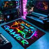 Bold Game Controller Print Area Rug – Soft Non-slip Durable Gaming Room Carpet for Bedroom Living Room, Gamer Decor Gift