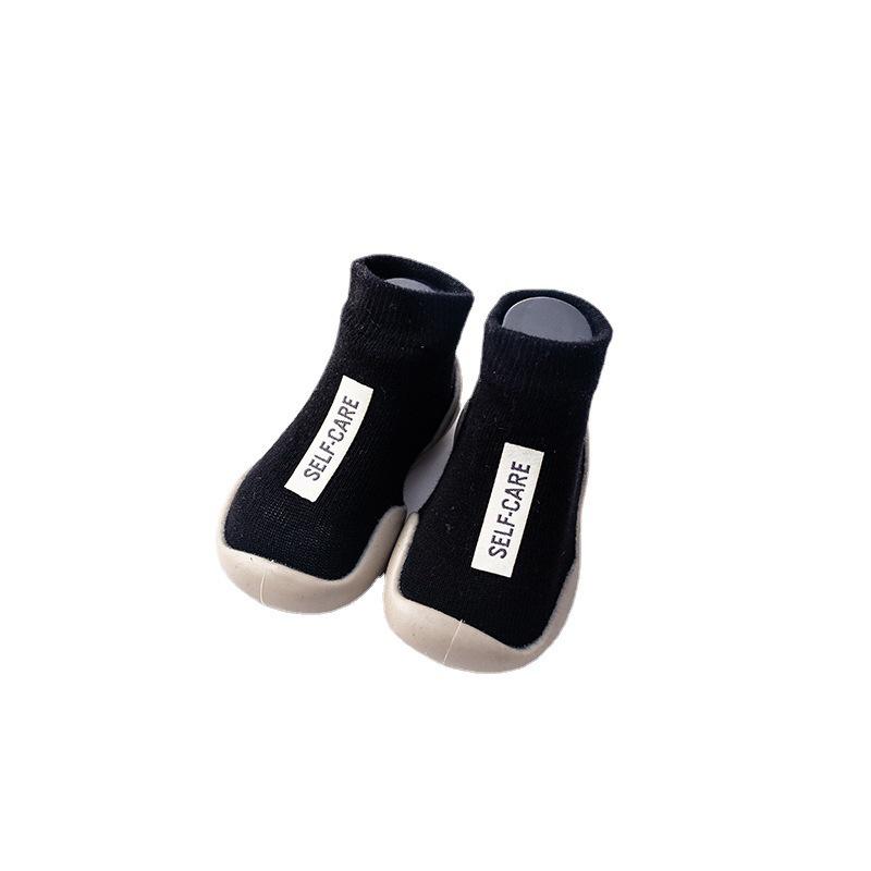 

Младенческие летние туфли с мягкой подошвой и нескользящей подошвой - Удобные домашние носки для малышей с резиновой подошвой Insole Length 11.5cm