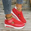New large-sized casual single shoes for women in spring and summer, featuring flat woven breathable Velcro casual mesh