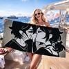 The Coffin Of Andy And Leyley Cartoon Towel Soft Lightweight Anti-Sand Large Beach Towel Quick-Drying Bath Sports Family