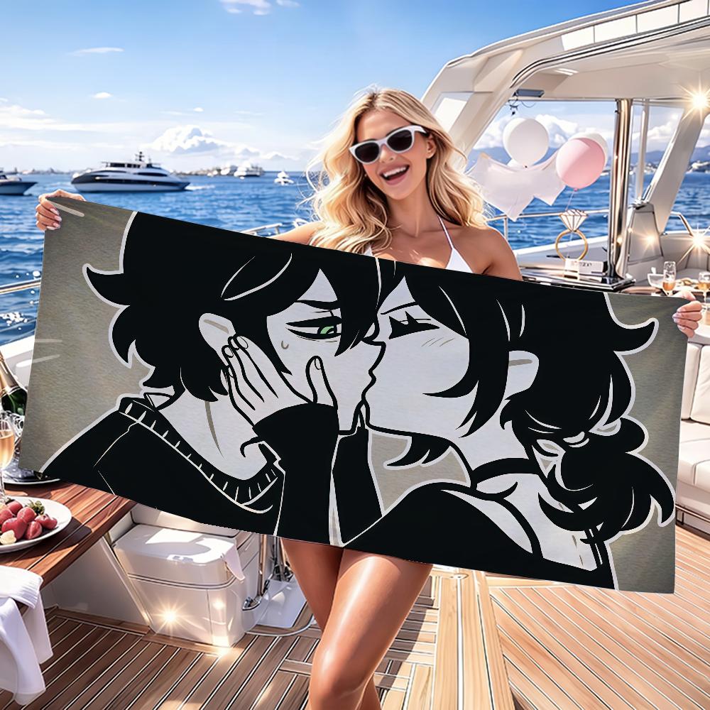 The Coffin Of Andy And Leyley Cartoon Towel Soft Lightweight Anti-Sand Large Beach Towel Quick-Drying Bath Sports Family