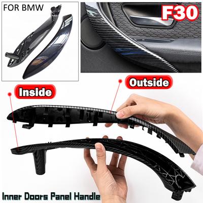 For BMW 3 4 Series F30 F80 F31 F32 F33 F34 F35 F36 2013-2018 Car Interior Door Pull Handle Outer Cover Trim Carbon