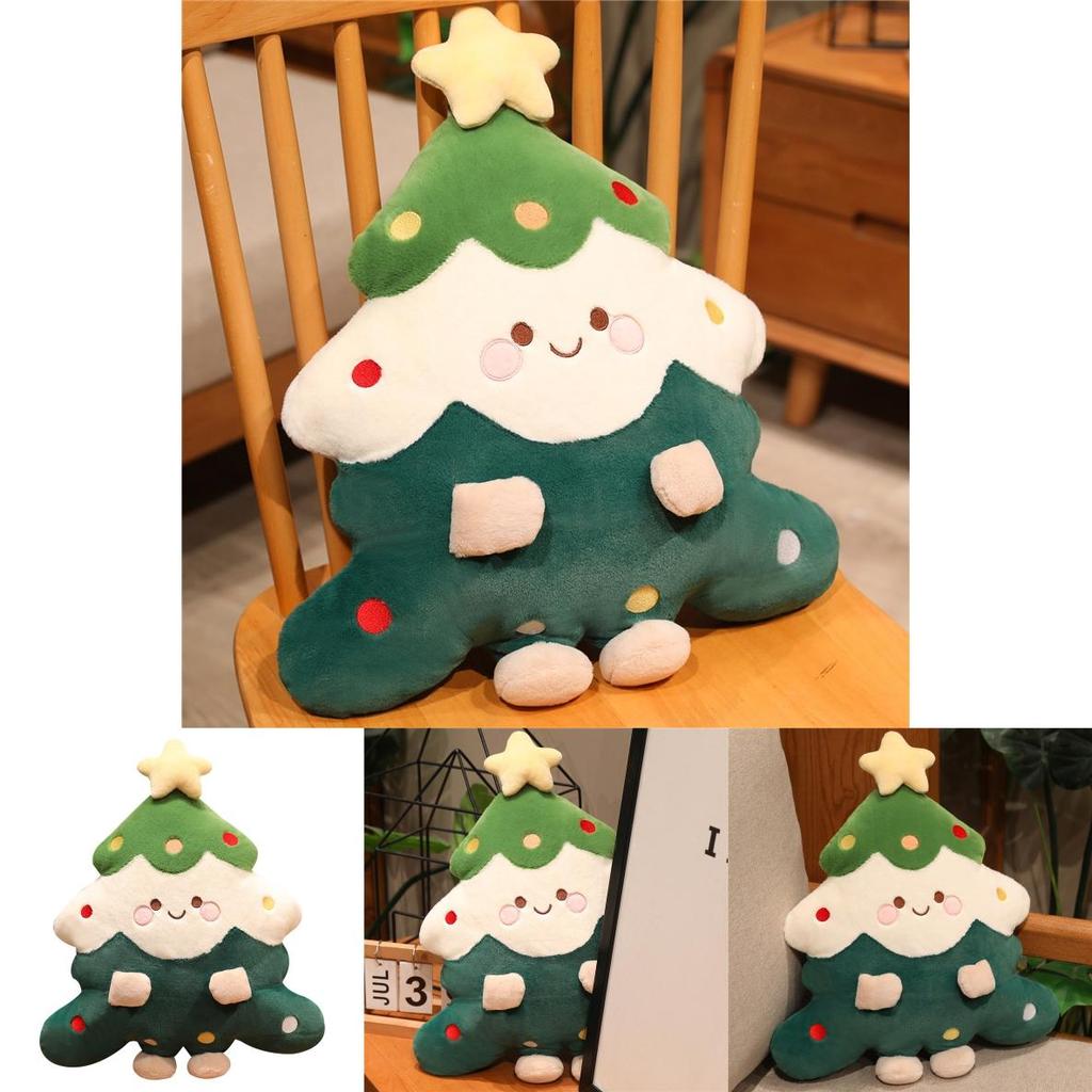 Christmas Tree Man Plush Pillow With Pp Cotton Filling For Holiday Home Decor